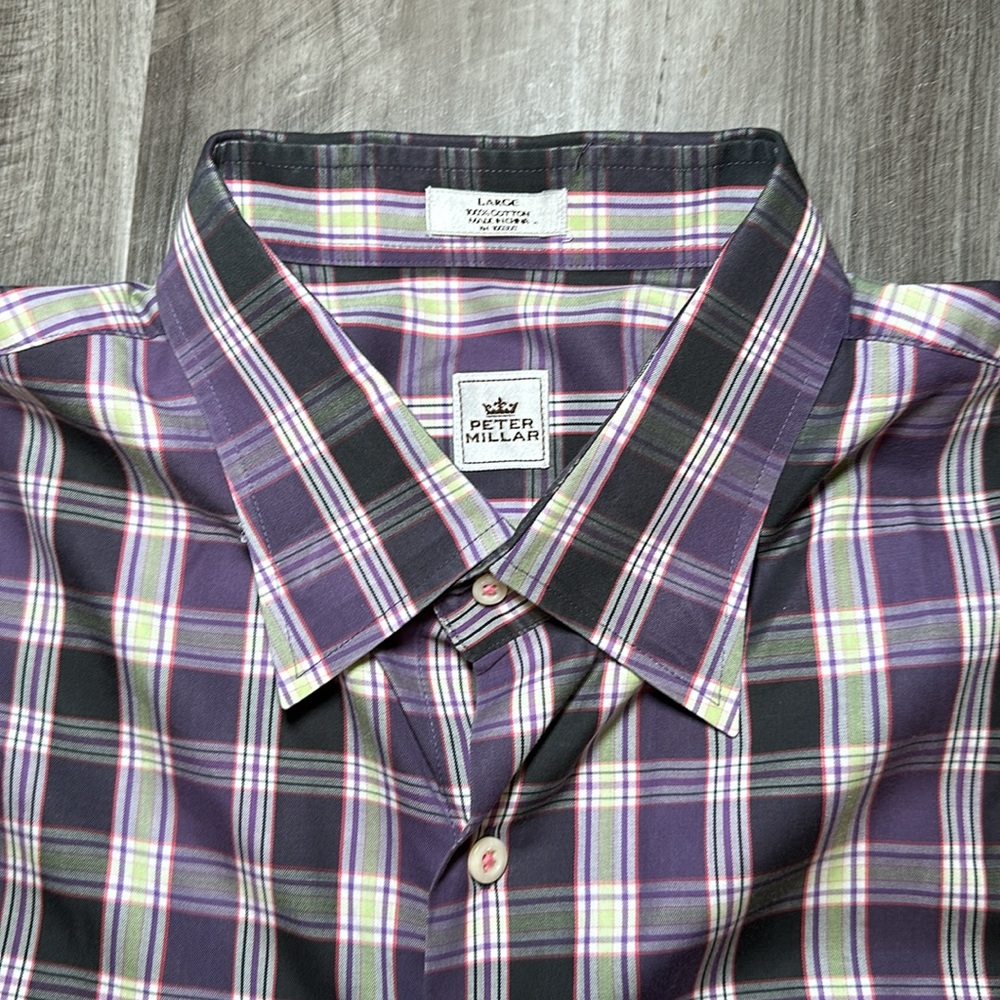 Peter Millar Long Sleeve Button Down Shirt - Large - Picture 6 of 6
